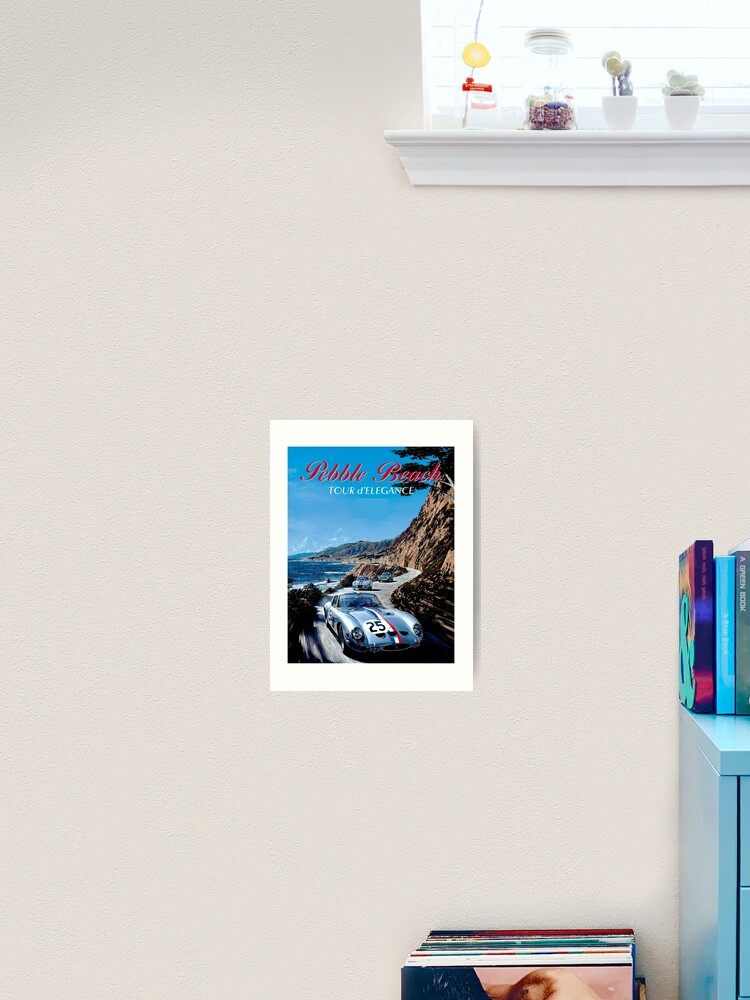 Pebble Beach Tour d Elegance Auto Racing Poster Print Art Print