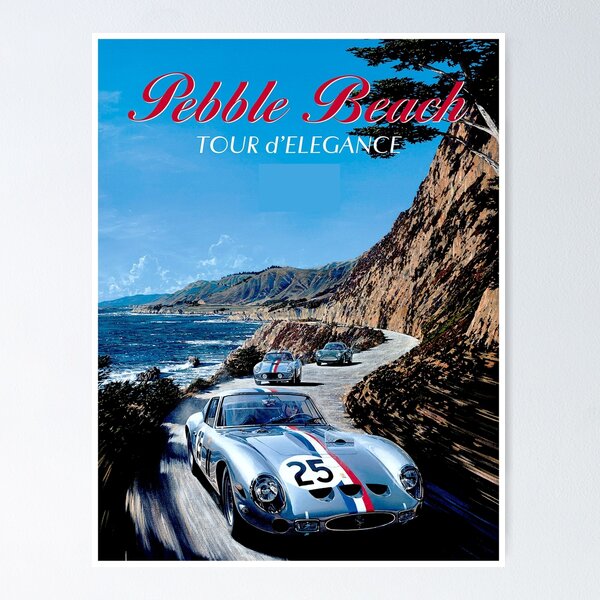 Item preview, Pebble Beach Tour d Elegance Auto Racing Poster Print designed and sold by posterbobs.