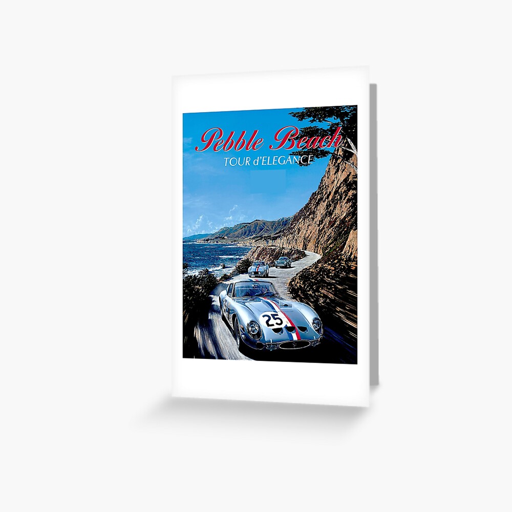 Pebble Beach Tour d Elegance Auto Racing Poster Print Art Print