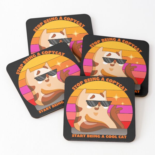 Item preview, stop being a copycat start being a cool cat designed and sold by Awab-Store.
