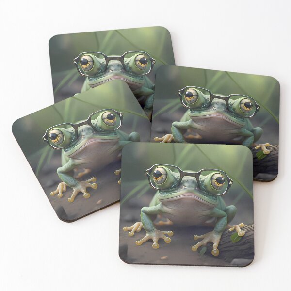 Item preview, Funny frog with nerd glasses designed and sold by SMILE88.