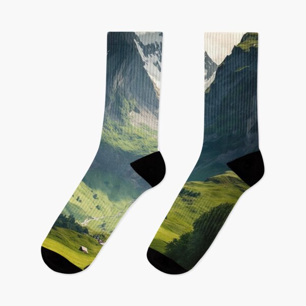 Item preview, Switzerland Landscape Mountain Illustration designed and sold by unrealartwork.