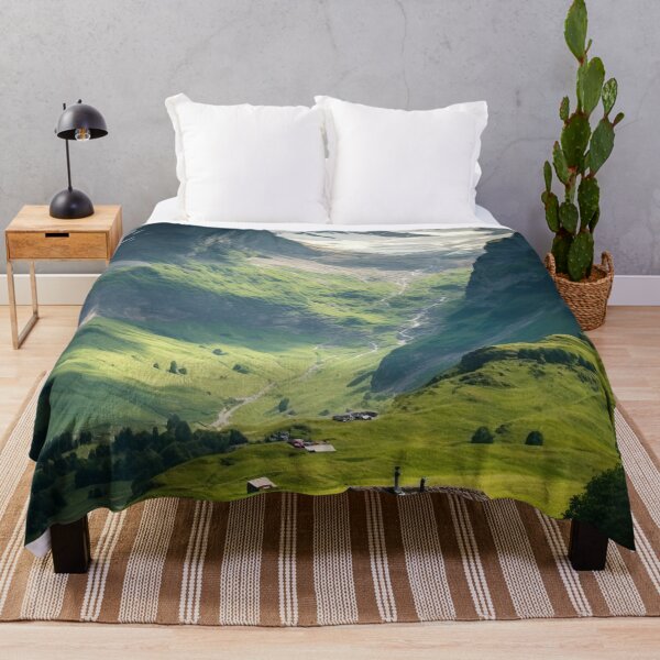 Item preview, Switzerland Landscape Mountain Illustration designed and sold by unrealartwork.