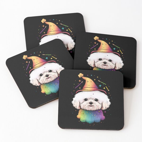 Item preview, Bichon Dog Wizard Witch Kawaii designed and sold by Leonardo Palumbo.