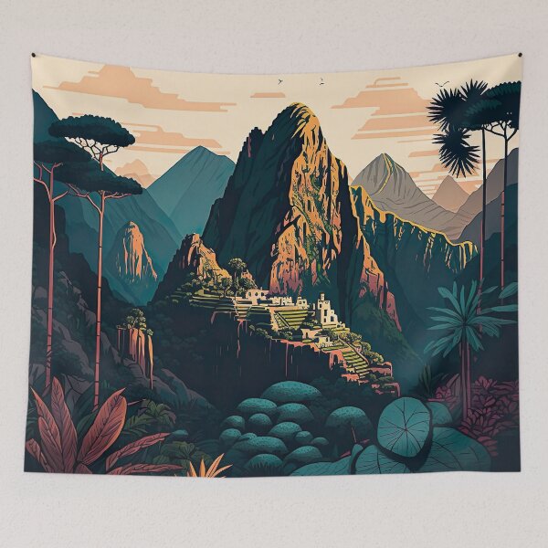 Item preview, Machu Picchu Peru Illustration designed and sold by unrealartwork.