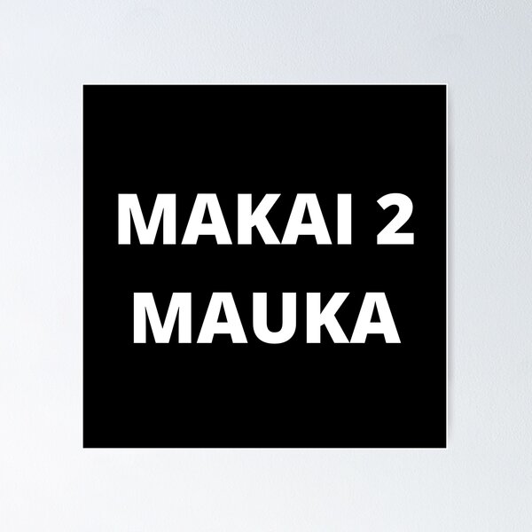 Item preview, makai to mauka, white transparent design  designed and sold by maplunk.