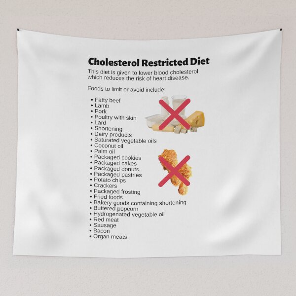 Item preview, Cholesterol Restricted Diet Infographic designed and sold by Caregiverology.