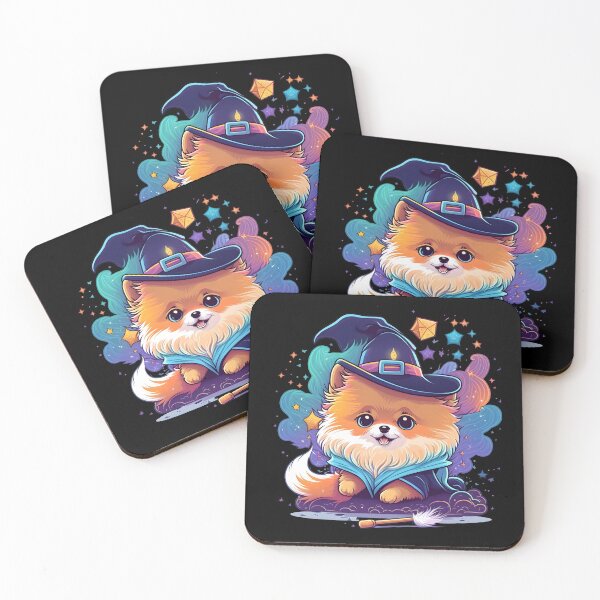Item preview, Pomeranian Dog Wizard Witch Kawaii designed and sold by Leonardo Palumbo.