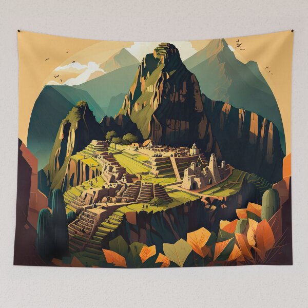 Item preview, Machu Picchu Peru Illustration Drawing designed and sold by unrealartwork.