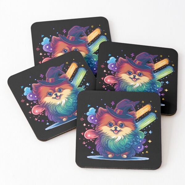 Item preview, Pomeranian Dog Wizard Witch Kawaii designed and sold by Leonardo Palumbo.
