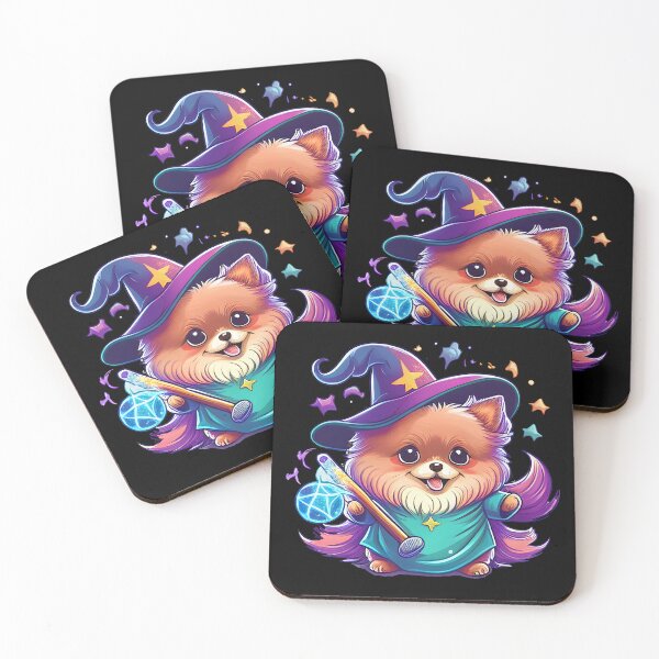 Item preview, Pomeranian Dog Wizard Witch Kawaii designed and sold by Leonardo Palumbo.