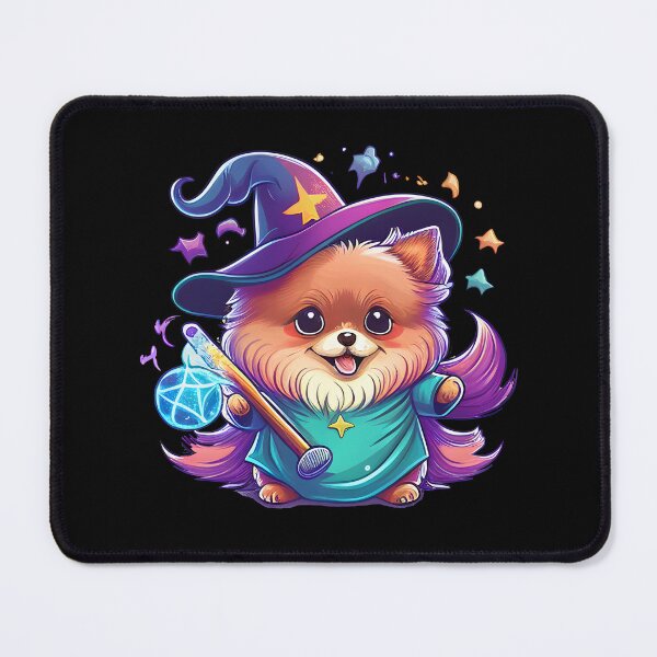 Item preview, Pomeranian Dog Wizard Witch Kawaii designed and sold by Leonardo Palumbo.
