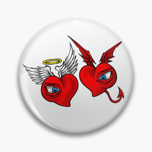 Item preview, Angel and demon heart designed and sold by Sketchoholix.