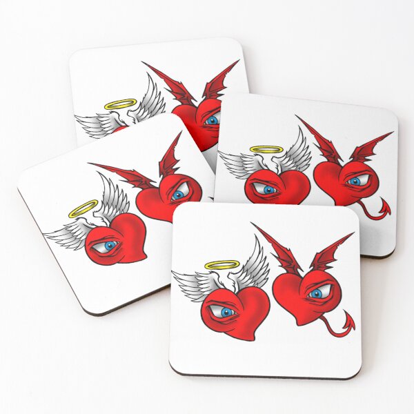 Item preview, Angel and demon heart designed and sold by Sketchoholix.