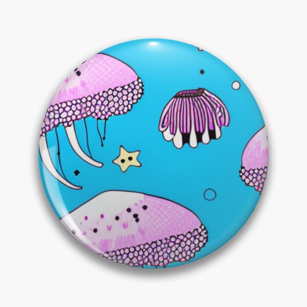 Item preview, Colorful Jellyfish Star fish in The Ocean Pattern Design  designed and sold by Myriam-BR.