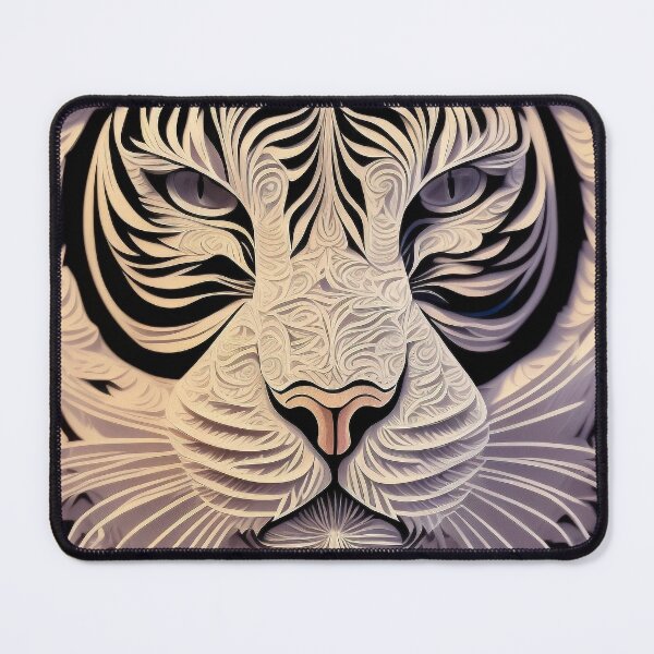 Item preview, PaperCut White Tiger designed and sold by Damitan.