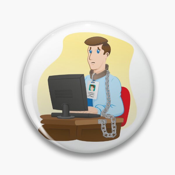 Item preview, Illustration representing executive officer trapped chained to your desk. Ideal for institutional and administrative materials designed and sold by LucianoCosmo.
