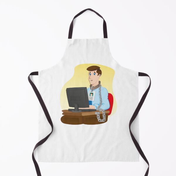 Item preview, Illustration representing executive officer trapped chained to your desk. Ideal for institutional and administrative materials designed and sold by LucianoCosmo.