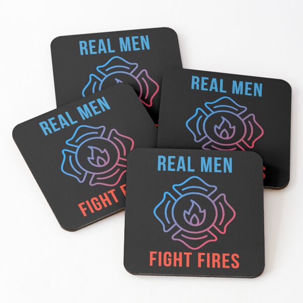 Item preview, Real Men Fight Fires Design Fire Medic EMT Cute Firefighter Symbol EMT EMS Student Gifts designed and sold by PrintOfi.