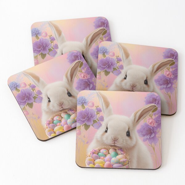 Item preview, Colorful Festive Easter Eggs Easter Bunny Spring Flowers  designed and sold by DreamingAwake1.