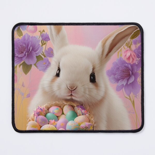Item preview, Colorful Festive Easter Eggs Easter Bunny Spring Flowers  designed and sold by DreamingAwake1.