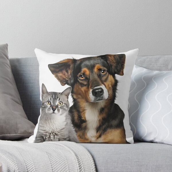 Item preview, Dog and cat with funny cute decorative dog for dog lovers designed and sold by RSDESIGNSteam.