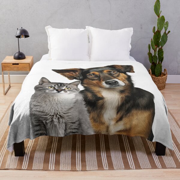 Item preview, Dog and cat with funny cute decorative dog for dog lovers designed and sold by RSDESIGNSteam.