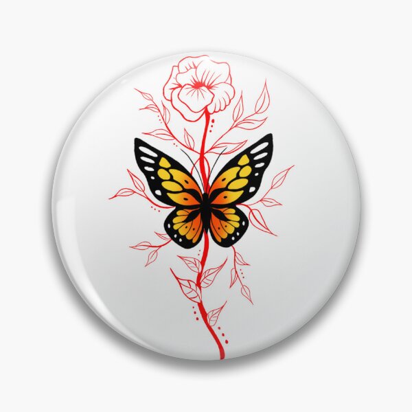Item preview, Butterfly flower designed and sold by Sketchoholix.