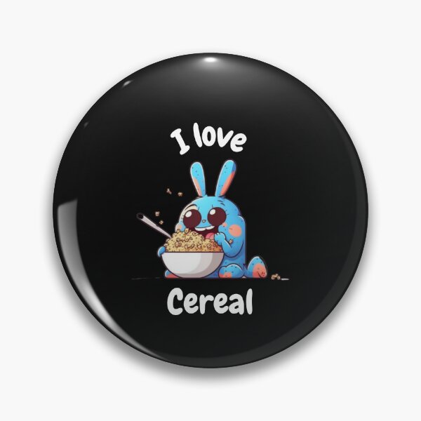 Item preview, National cereal day, funny cereal day, cartoon, strong happy bunny eating cereal designed and sold by ZEEONE.