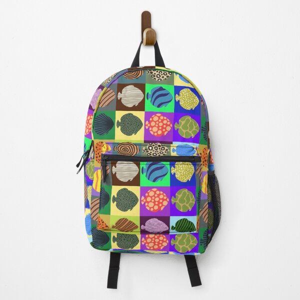 Item preview, Colorful Tropical fish grid designed and sold by PetleyPatterns.