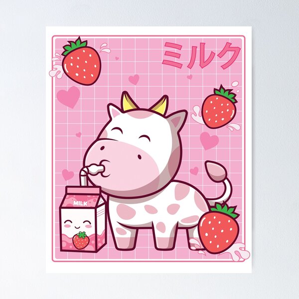 Premium Photo | Happy anime cow inside a farm digital art