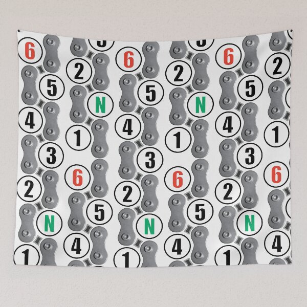 Item preview, Motorcycle Six Speed Shift Pattern designed and sold by MotoringZen.