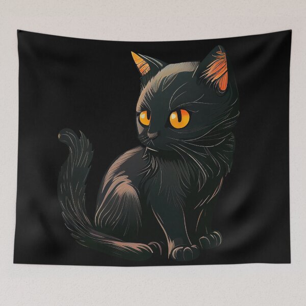Item preview, Cute black cat designed and sold by Francesko221.