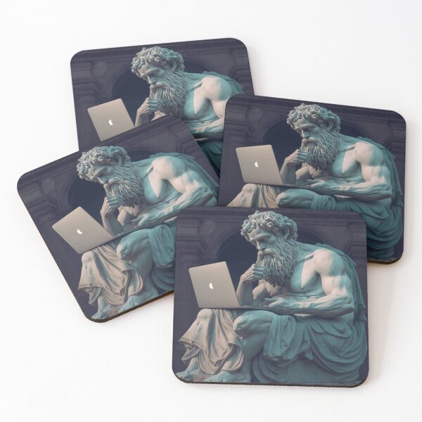 Item preview, La estatua y el Macbook designed and sold by EternalSpectrum.