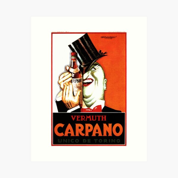 Aperçu de l'œuvre Booze italien boisson alcoolisée Vintage Creepy Man in Tux créée et vendue par Glimmersmith.