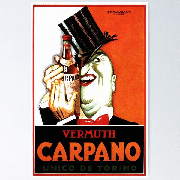 Item preview, Italian Booze Vintage Liquor Advert Creepy Man in Tux designed and sold by Glimmersmith.