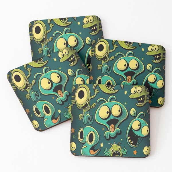Item preview, Happy Alien friends Blue designed and sold by CosyDesign.