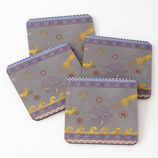 Item preview, Minoan Gold Leaf Fresco designed and sold by SunnyByTheBay.