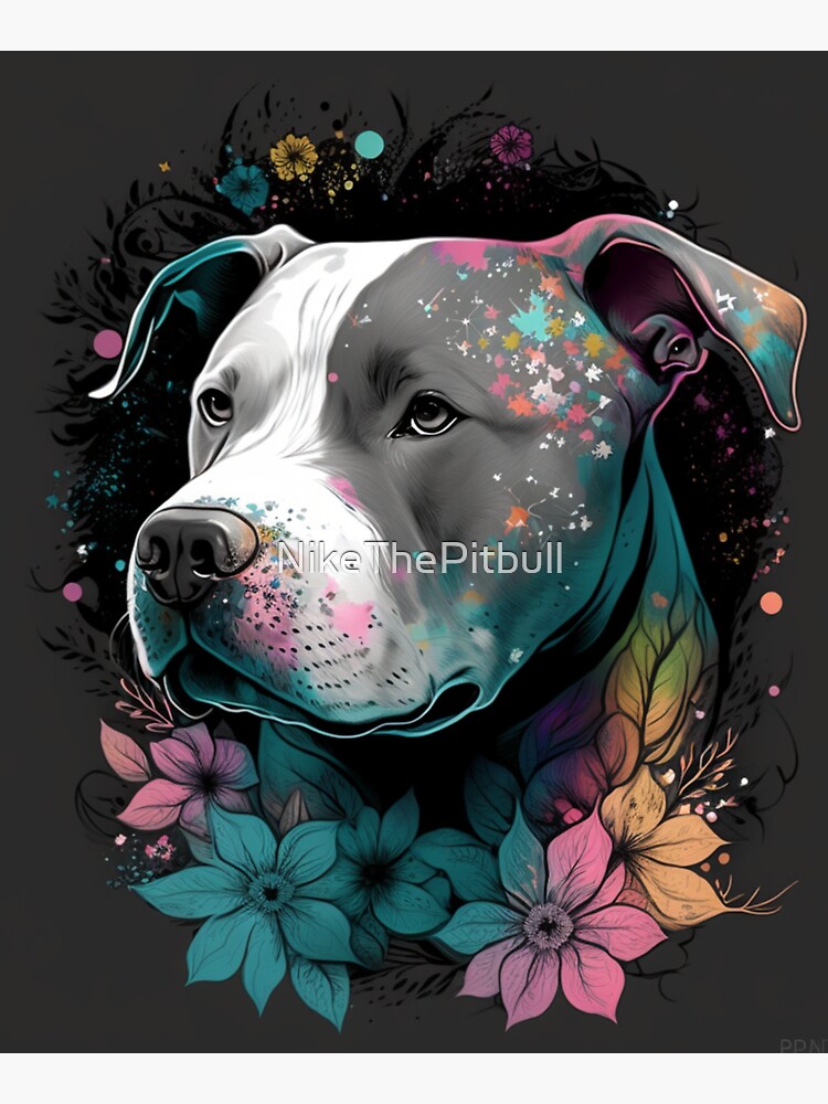 Pitbull/ Pittie stained glass look 20-ounce tumbler/cup
