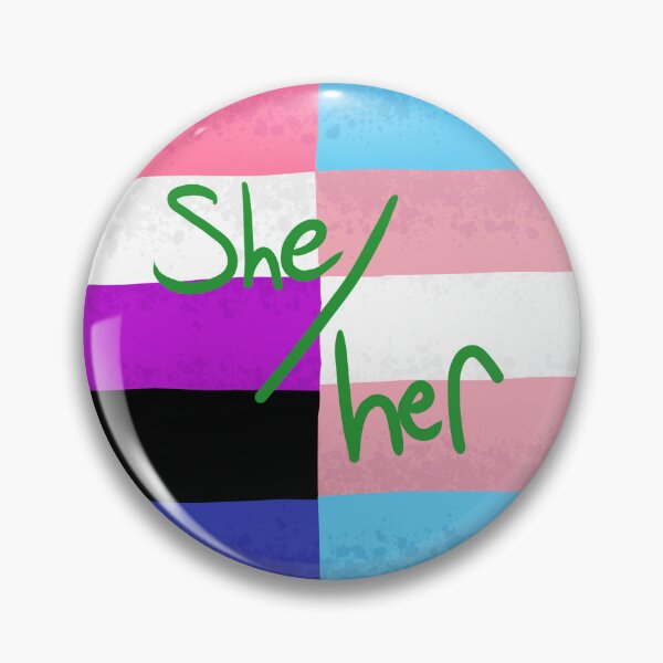 Item preview, Genderfluid Transgender Trans Nonbinary Pride Flag Mashup She/her Pronouns designed and sold by Spell-the-Bee.