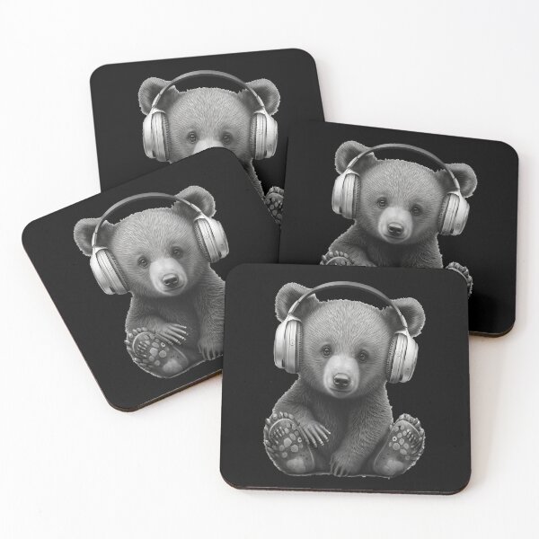 Artikelvorschau, Bear wearing headphones entworfen und verkauft von Rays84.