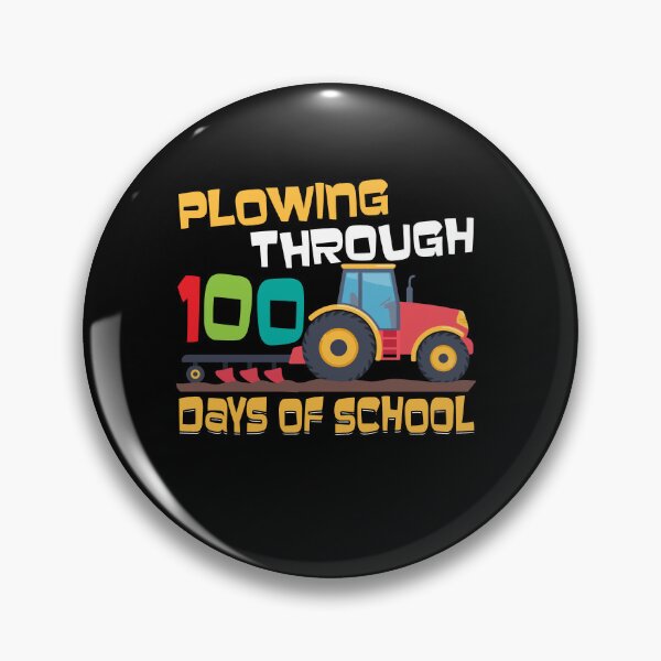 Item preview, Plowing Through 100 Days of School Farmer Tractor designed and sold by Dressed For  Duty.