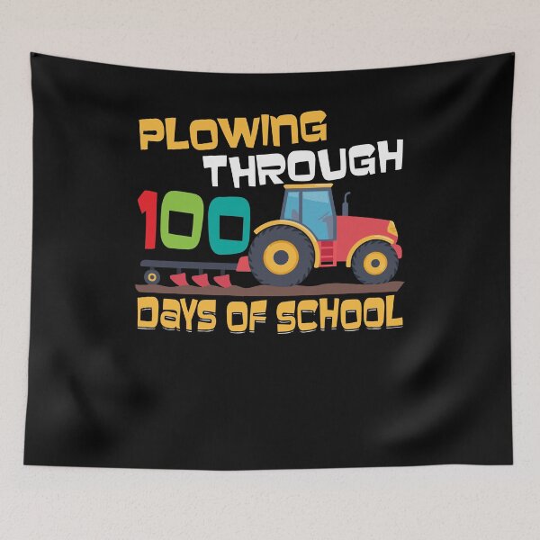 Item preview, Plowing Through 100 Days of School Farmer Tractor designed and sold by Dressed For  Duty.