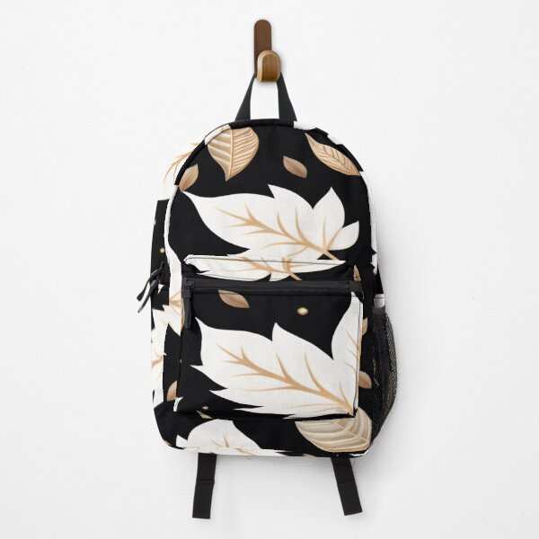 Item preview, Abstract White Leaf Pattern on Black designed and sold by calibrit.