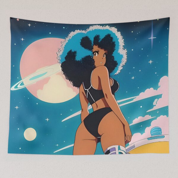 Item preview, I'll Call U Back | Black Anime Girls designed and sold by blackanimemecca.