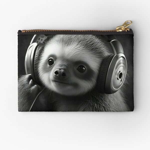 Sloth Earbud Case/round Coin Purse/ Zipper Purse /airpod 