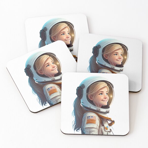 Item preview, Girl Astronaut, Space Poster Wall Decor, Stargazing Toddler, Kids Room, Nursery Print designed and sold by streamlinepubs.