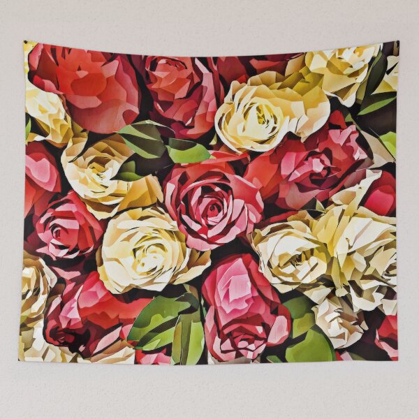 Item preview, Rosas rojas y crema con hojas designed and sold by TheSplitWindow.