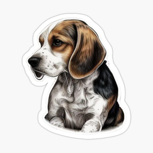 Copy of Beagle realistic paint Sticker
