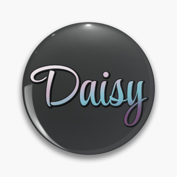 Item preview, Pretty Script Daisy Typographic Name in Cool Colors designed and sold by AloraDawnEve.